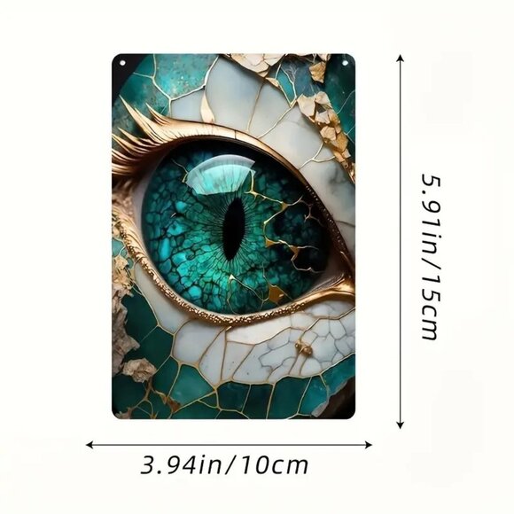 Green Eye Suncatcher Mythical Fantasy Hanging Creature Colorful In/Outdoor - Picture 2 of 3